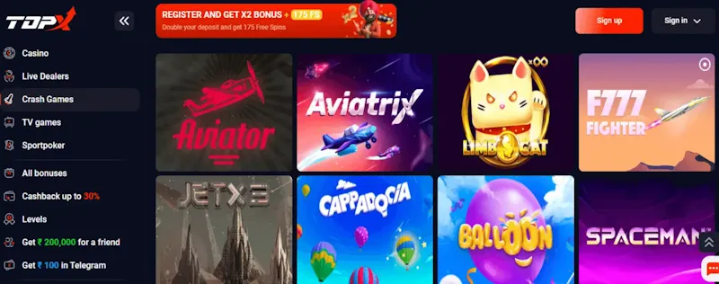 Casino TopX — casino online con mayor crecimiento en 2026