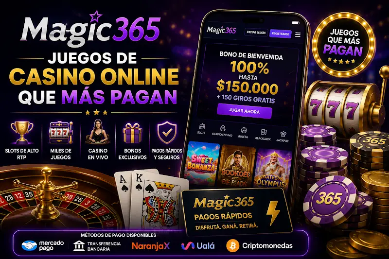 Magic365: juegos de casino online que más pagan